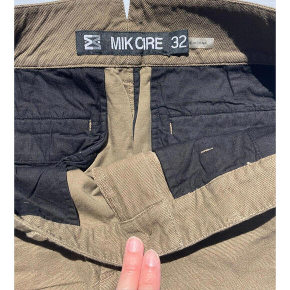 MIK CIRE By Eric Kim Side Stripe Straight Leg Pants Men 32 Canvas Twill Brown - Picture 5 of 5
